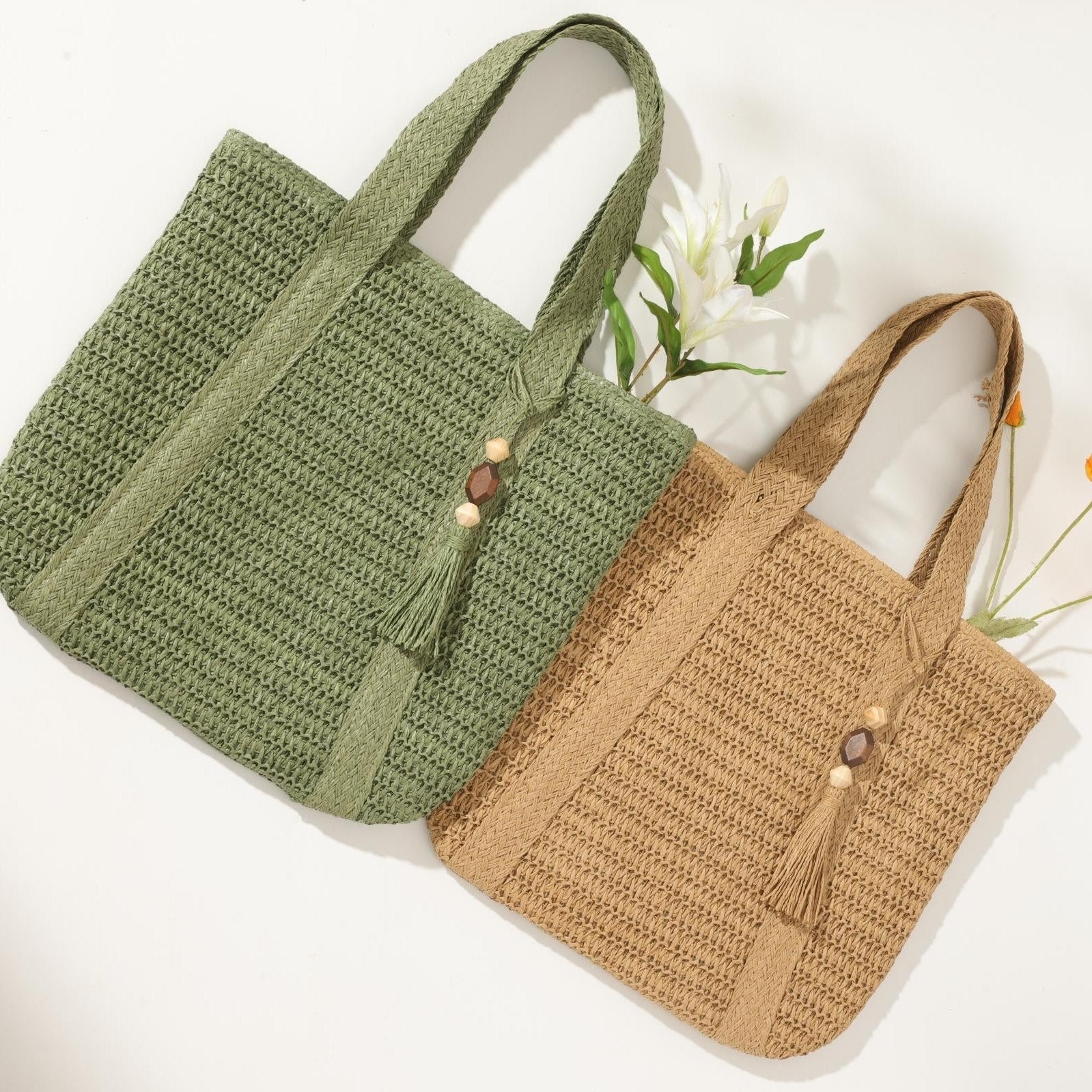 Urban Escape Seaside Chic Straw Tote - Urban Escape - 